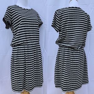 Black and Gray Striped Dress